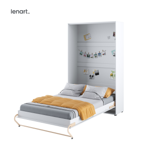 Wandklappbett 120x200 Vertikal Schrankbett  Lenart CONCEPT PRO 2 Weiß CP-02