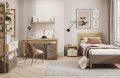 Bett Lenart LENNY LY-08 Eiche Artisan/beige/Trüffel