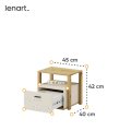 Nachttisch Lenart LENNY LY-07 Eiche Artisan/beige/Trüffel