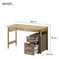 Schreibtisch Lenart LENNY LY-04 Eiche Artisan/beige/Trüffel
