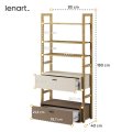 Bücherregal Lenart LENNY LY-02 Eiche Artisan/beige/Trüffel
