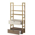 Bücherregal Lenart LENNY LY-02 Eiche Artisan/beige/Trüffel