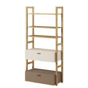 Bücherregal Lenart LENNY LY-02 Eiche Artisan/beige/Trüffel