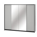Kleiderschrank Lenart GRIS GS-01 grau/schwarz