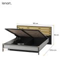 Bett Lenart GRIS GS-02 (160) grau/schwarz/Eiche Natur