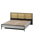 Bett Lenart GRIS GS-02 (160) grau/schwarz/Eiche Natur