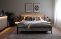 Bett Lenart GRIS GS-02 (160) grau/schwarz/Eiche Natur