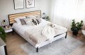 Bett Lenart GRIS GS-02 (180) grau/schwarz/Eiche Natur