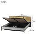 Bett Lenart GRIS GS-02 (180) grau/schwarz/Eiche Natur