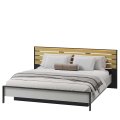 Bett Lenart GRIS GS-02 (180) grau/schwarz/Eiche Natur