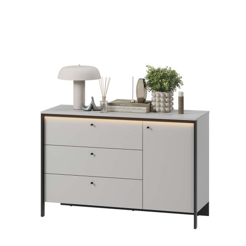 Kommode Lenart GRIS GS-04 grau/schwarz