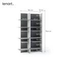 Bücherregal Lenart FITT FL-01P dunklgrau/hellgrau