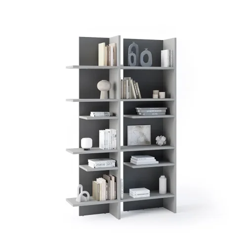 Bücherregal Lenart FITT FL-01P dunklgrau/hellgrau