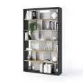 Bücherregal Lenart FITT FP-01 Graphit/Eiche Linear/Natur/grau