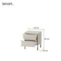 Nachttisch Lenart HARMONY HR-07 Kaschmir/Trüffel
