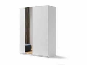 Schiebetürenschrank mit Spiegel Lenart MX-03 weiß 170 cm