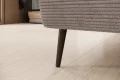 Elektrische Ecksofa ALI L Creme Cordstoff (Poso 100)