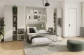 Wandklappbett 90x200 Horizontal Schrankbett Lenart BED CONCEPT Kashmir Beige BC-06