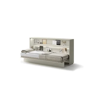 Wandklappbett 90x200 Horizontal Schrankbett Lenart BED CONCEPT Kashmir Beige BC-06