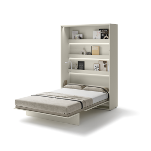 Wandklappbett 140x200 Vertikal Lenart BED CONCEPT Schrankbett Kashmir Beige BC-01