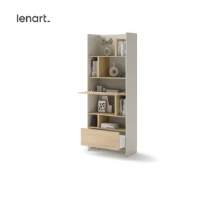Bücherregal für Schrankbett Lenart BED CONCEPT BC-22 Kashmir Beige/Eiche Nagano  84 cm