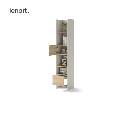 Bücherregal für Schrankbett Lenart BED CONCEPT BC-23 Kashmir Beige/Eiche Nagano