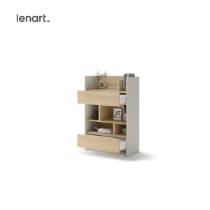 Kleines Bücherregal für Schrankbett Lenart BED CONCEPT BC-26 Kashmir Beig/Eiche Nagano 92/138 cm