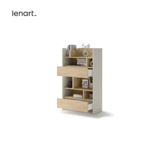 Kleines Bücherregal für Schrankbett Lenart BED CONCEPT BC-27 Kashmir Beige/Eiche Nagano 92/158 cm