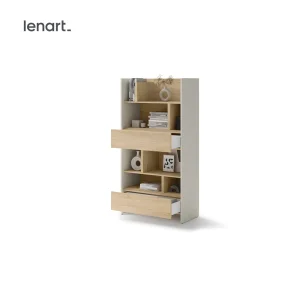 Kleines Bücherregal für Schrankbett Lenart BED CONCEPT BC-28 Kashmir Beige/Eiche Nagano 92/178 cm
