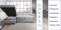 Ecksofa Molina L mit Schlaffunktion Bettkasten und Relaxfunktion