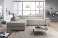 Ecksofa Molina L mit Schlaffunktion Bettkasten und Relaxfunktion hellgrau