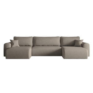 Ecksofa CAPRI U Wohnlandschaft mit Schlaffunktion Bettkasten Dunkelgrau Universall (Neve 16)