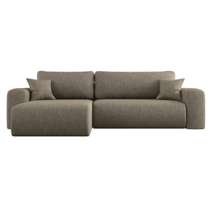 Ecksofa CAPRI L Wohnlandschaft mit Schlaffunktion Bettkasten Dunkelgrau Universall (Neve 16) 