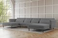 Modulares Ecksofa DANI U in U-Form  – großes Familiensofa modernes , Poso 60