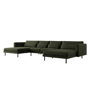  Ecksofa DANI U – Großes modulares Familiensofa in U-Form, bequeme Couch für Wohnzimmer mit Verita Stoff, Olivgrün 49