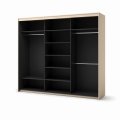 Funktionaler Schiebetürenschrank mit LED, Spiegel und Kleiderstangen – Innenansicht TS-02