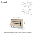 Kommode TS-05, Maße: 104x83x47 cm, 3 Schubladen, LED-Beleuchtung