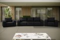 GARDEN 3-1-1 Schwarz Sofa Sessel