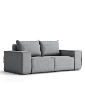 Polstersofa GARTEN Sofa 2-Sitzer Gartenmöbel Terrasse wasserdicht OUTDOOR, Grau