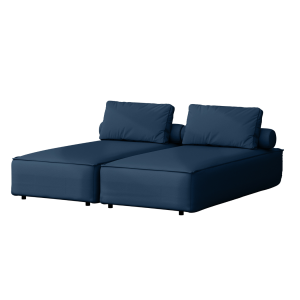 PATIO Doppel Chaiselongue luxuriös bequem für den Außenbereich, Dunkelblau - Ocean