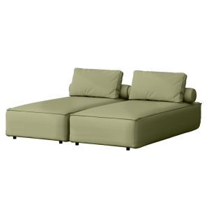 PATIO Doppel Chaiselongue luxuriös bequem für den Außenbereich, Hellgrün - Lima