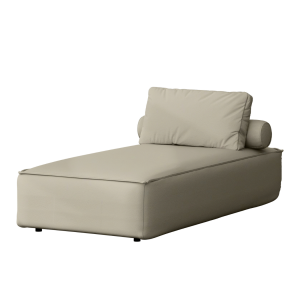 PATIO Chaiselongue modern komfortabel für Garten und Terrasse, Beige - Toffee