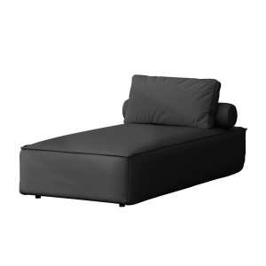 PATIO Chaiselongue modern komfortabel für Garten und Terrasse, Schwarz