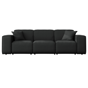 PATIO 3-Sitzer Gartensofa stilvoll komfortabel wetterfest, Schwarz