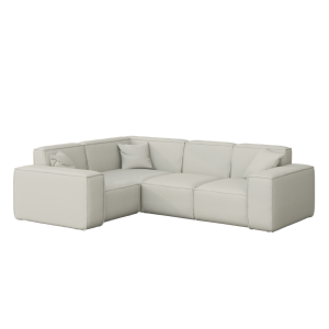 PATIO Gartenecksofa 246 cm groß komfortabel wetterfest, Hellbeige - Ice