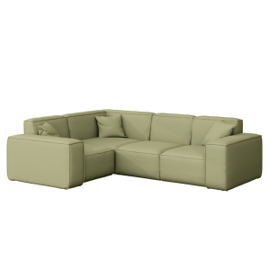 PATIO Gartenecksofa 246 cm groß komfortabel wetterfest, Hellgrün - Lima