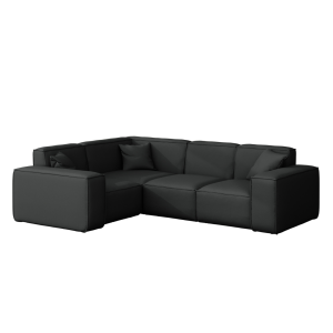 PATIO Gartenecksofa 246 cm groß komfortabel wetterfest, Schwarz