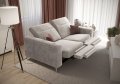 Malibu Relax II Sofa 2-Sitzer mit elektrischer Relaxfunktion und verstellbaren Kopfstützen, Stoff Terra 06