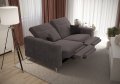 Malibu Relax II Sofa 2-Sitzer mit elektrischer Relaxfunktion und verstellbaren Kopfstützen, Stoff Terra 26
