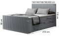 Boxspringbett RISE PREMIUM Hotelbett mit zwei Bettkasten kontinentales Bett Maße